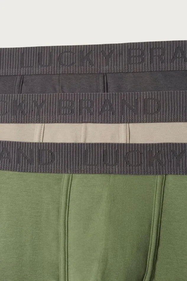 Lucky Brand 3 Pack Cotton Viscose Boxer Briefs Multi Men Underwear and Sleepwear