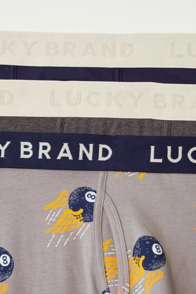Lucky Brand 3 Pack Stretch Boxer Briefs Multi Men Underwear and Sleepwear