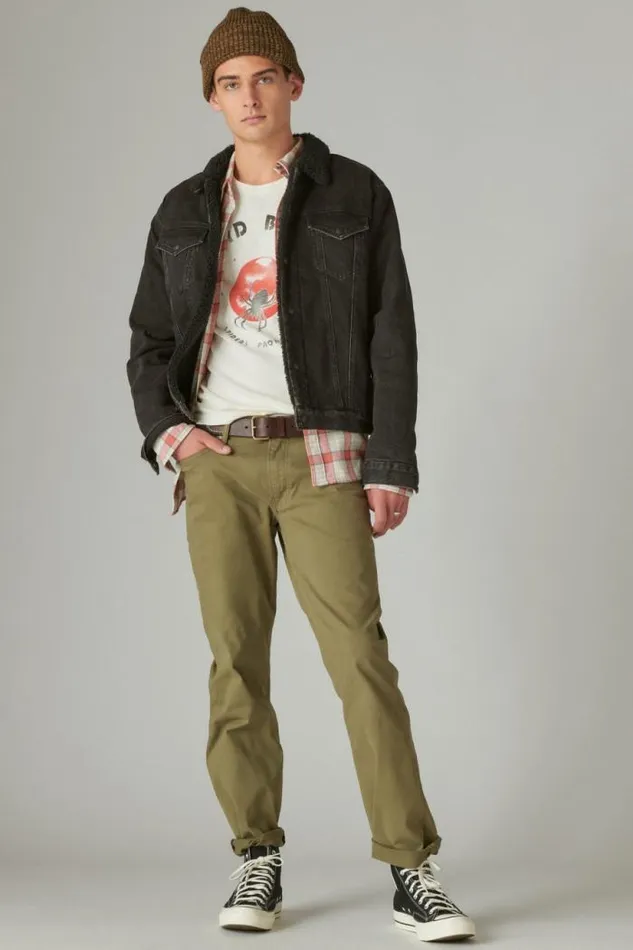 Lucky Brand 363 Straight Sateen Stretch Jean Sage Shadow Men Pants