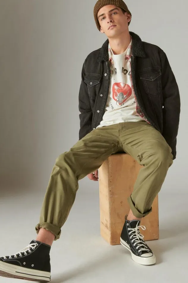 Lucky Brand 363 Straight Sateen Stretch Jean Sage Shadow Men Pants