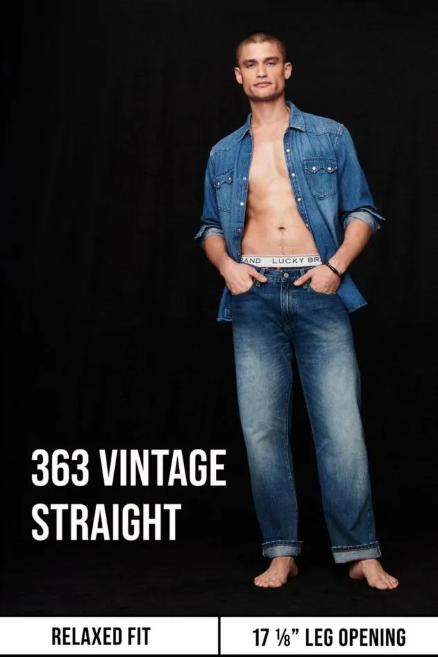 Lucky Brand 363 Straight Sateen Stretch Jean Sage Shadow Men Pants