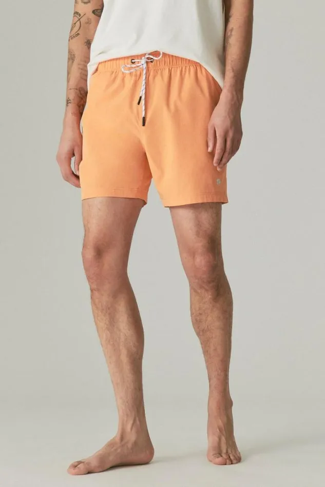 Lucky Brand 6034 Stretch Swim Short Amberglow Men Swim