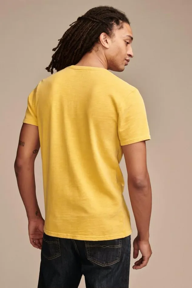 Lucky Brand Acdc Back In Black Yolk Yellow Men Graphic Tees