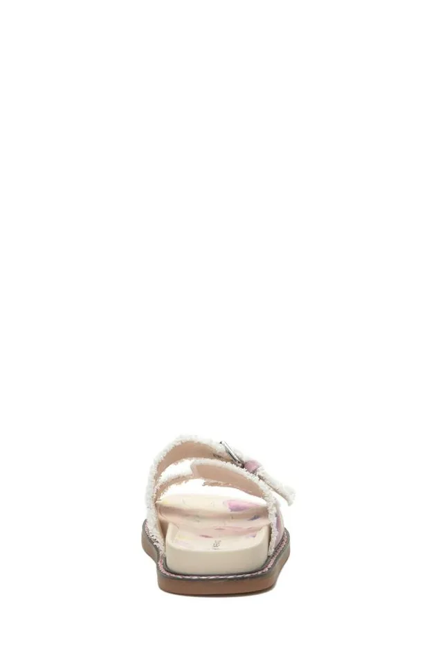 Lucky Brand Alffie Denim Slide Medium Light Beige Women Shoes