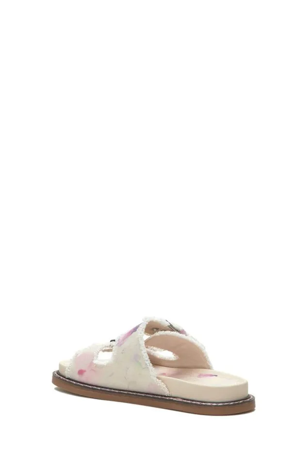 Lucky Brand Alffie Denim Slide Medium Light Beige Women Shoes