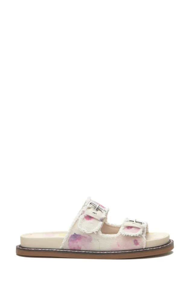 Lucky Brand Alffie Denim Slide Medium Light Beige Women Shoes