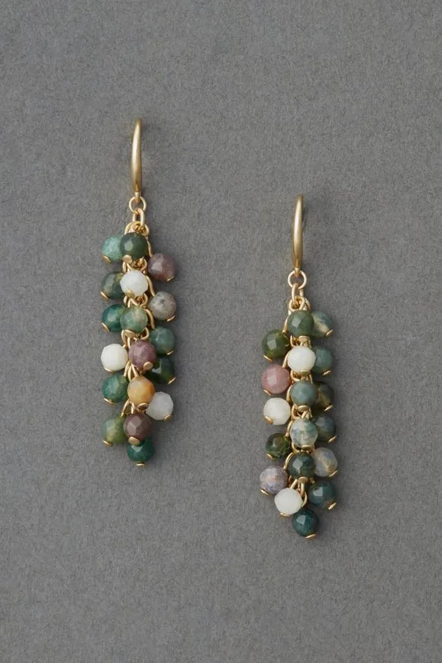 Lucky Brand Beaded Drop Earring Gold Women Jewelry