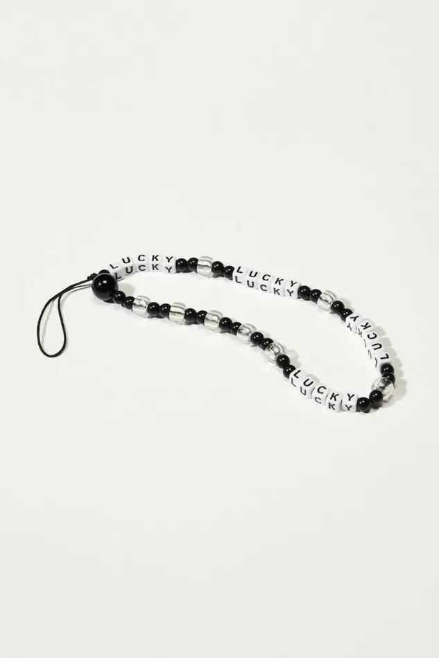 Lucky Brand Black And White Lucky Phone Wristlet Black Women Handbags