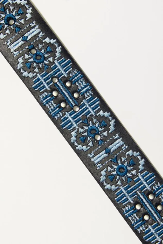 Lucky Brand Blue Geo Embroidery Belt Multi Women Belts Lucky Brand Blue Geo Embroidery Belt Multi Women Belts