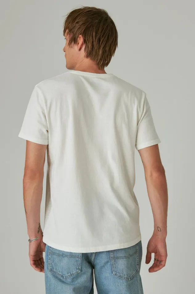 Lucky Brand Bowie Photo Marshmallow Men Graphic Tees