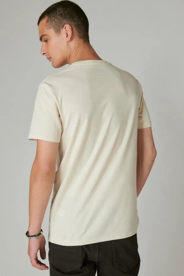 Lucky Brand Bronco Photo Tee Birch Men Graphic Tees