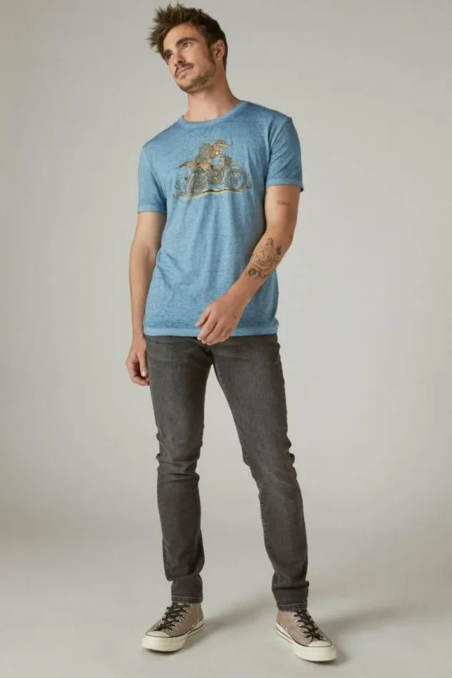 Lucky Brand Coyote Biker Tee Allure Men Graphic Tees
