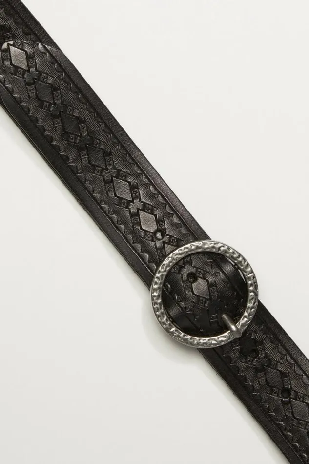 Lucky Brand Embossed Pattern Belt Black Women Belts Lucky Brand Embossed Pattern Belt Black Women Belts