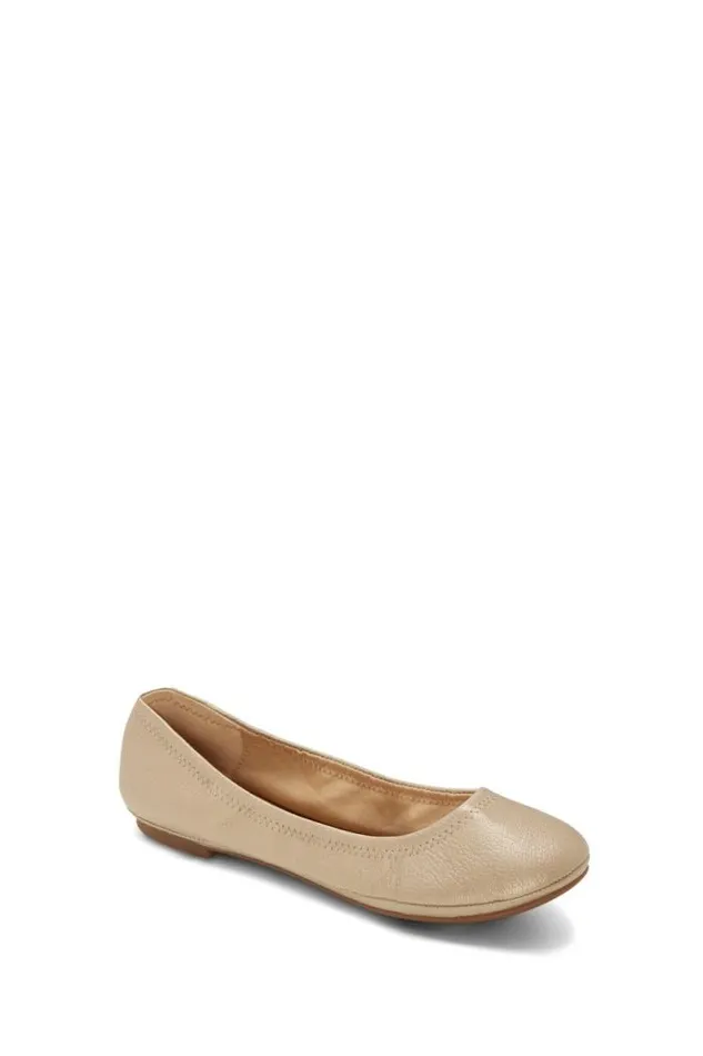 Lucky Brand Emmie Leather Flats Gold Women Shoes