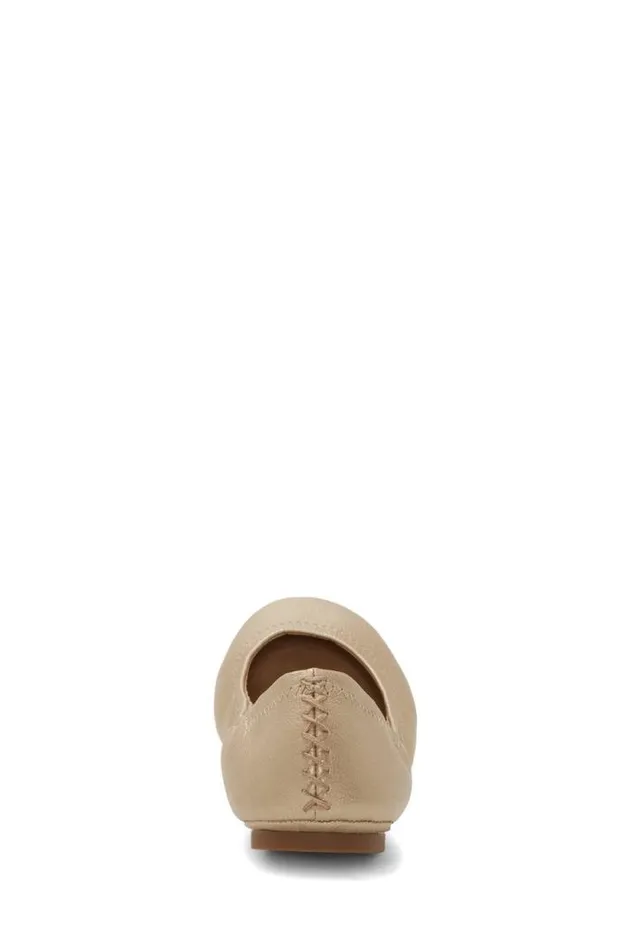 Lucky Brand Emmie Leather Flats Gold Women Shoes