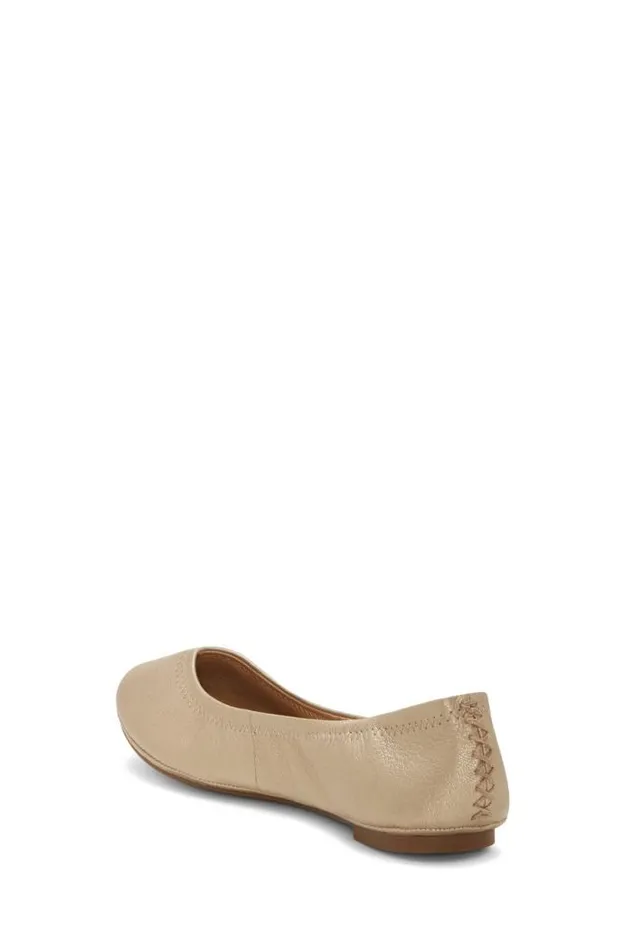 Lucky Brand Emmie Leather Flats Gold Women Shoes
