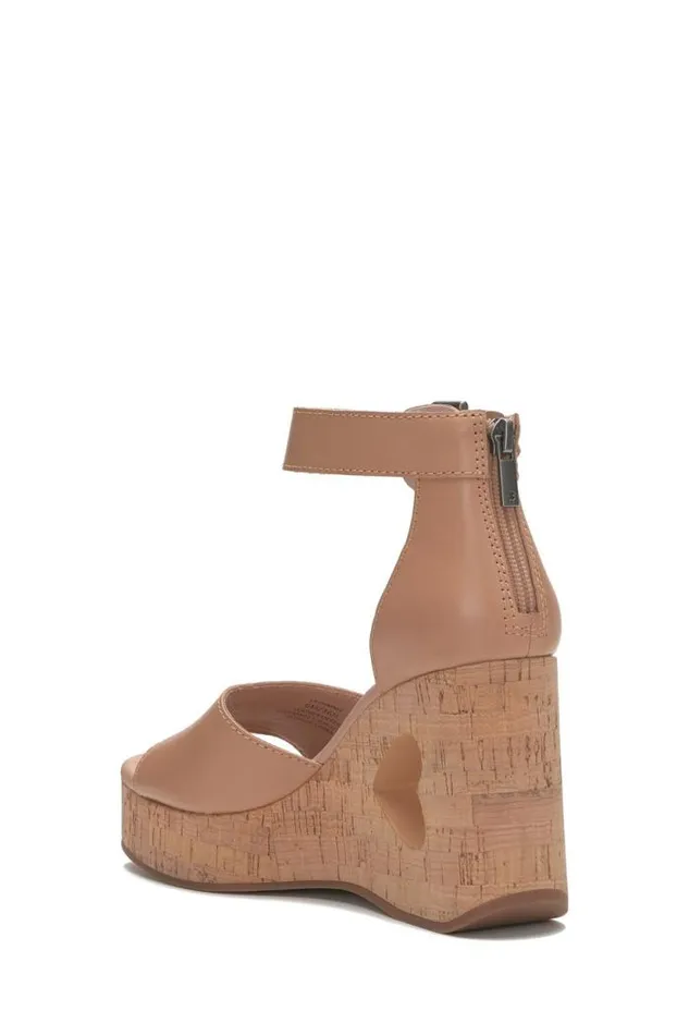 Lucky Brand Himmy Cork Wedge Medium Dark Brown Women Shoes