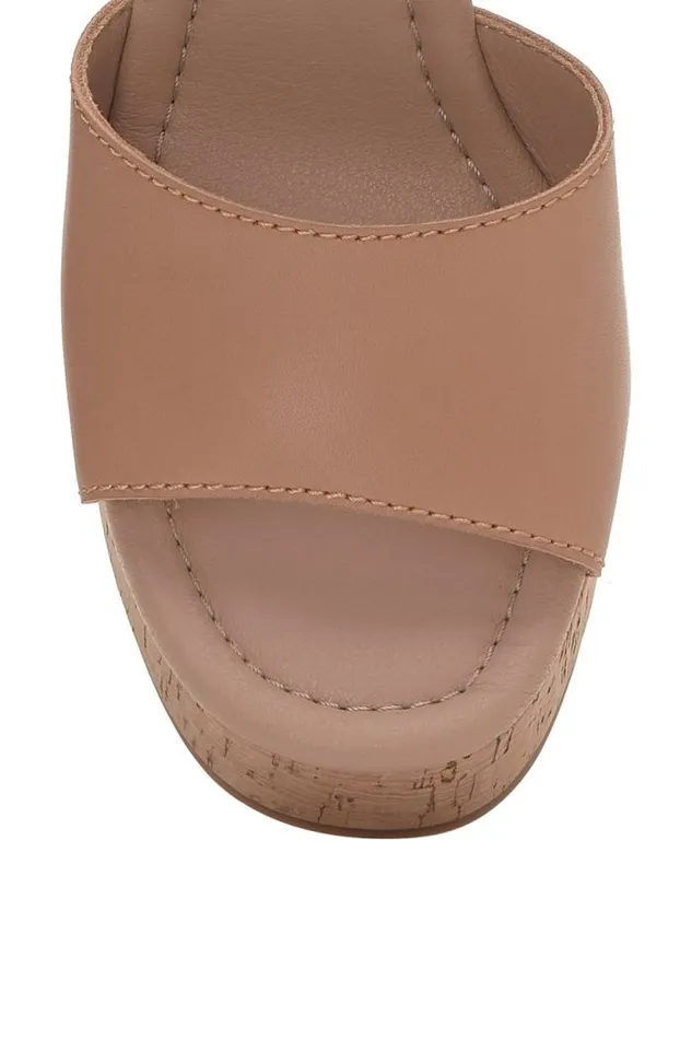 Lucky Brand Himmy Cork Wedge Medium Dark Brown Women Shoes