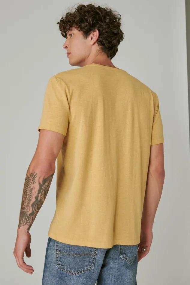 Lucky Brand Journey Scarab Honey Mustard Men Graphic Tees