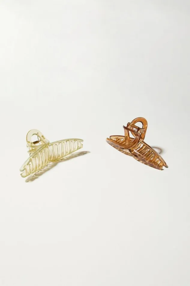 Lucky Brand Loop Claw 2 Pk Dark Brown Women Hair Accessories