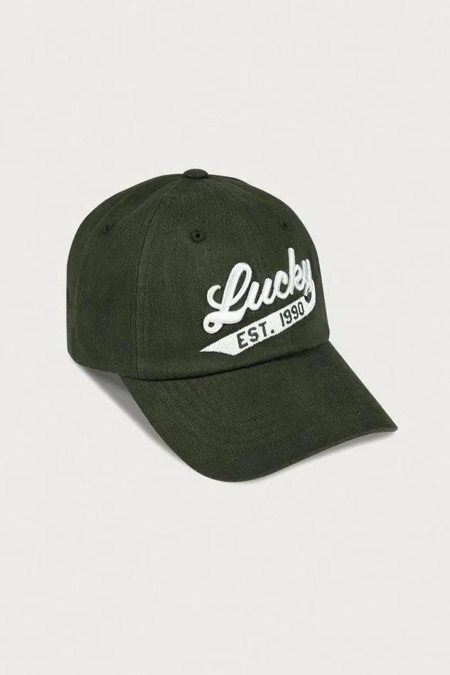 Lucky Brand Lucky 1990 Embroidered Dad Hat Light Green MenWomen Hats