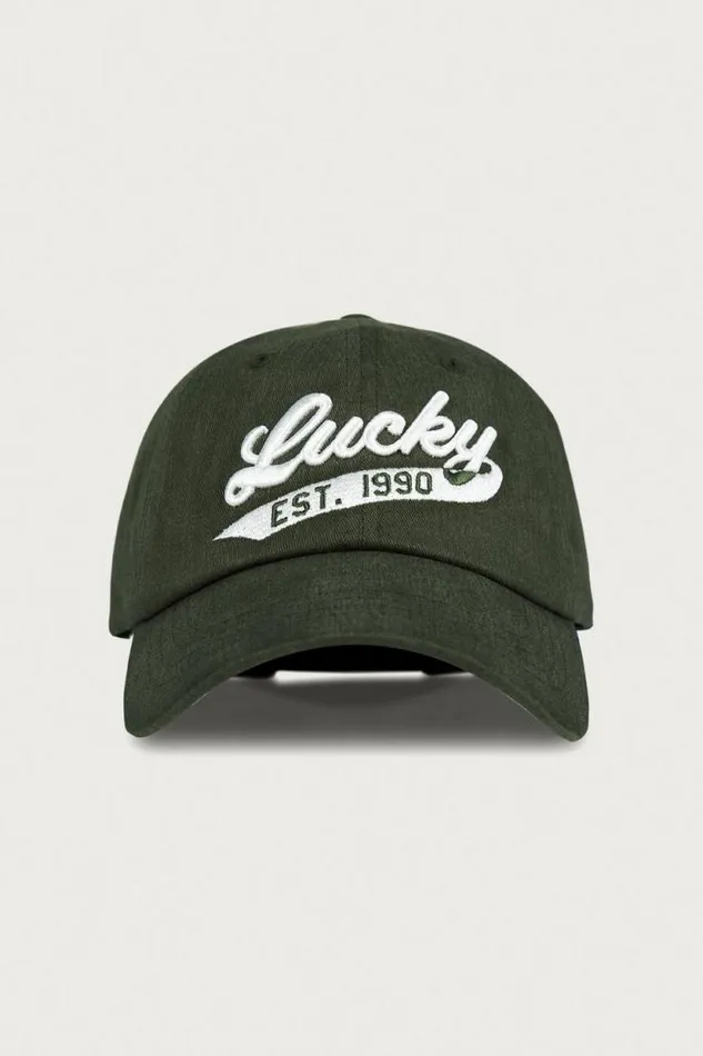 Lucky Brand Lucky 1990 Embroidered Dad Hat Light Green MenWomen Hats
