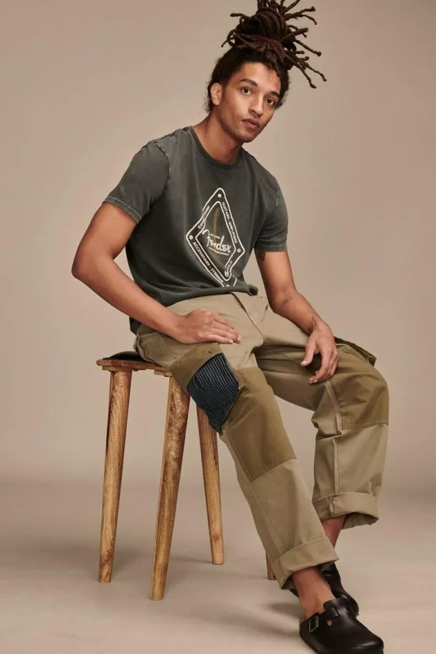 Lucky Brand Lucky Legend Mixed Media Cargo Pants Richardson Men Pants
