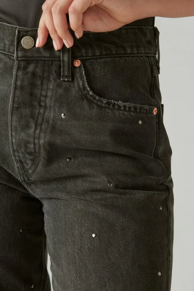 Lucky Brand Lucky Legend Studded High Rise 90s Loose Diamond Hallow Women Jeans