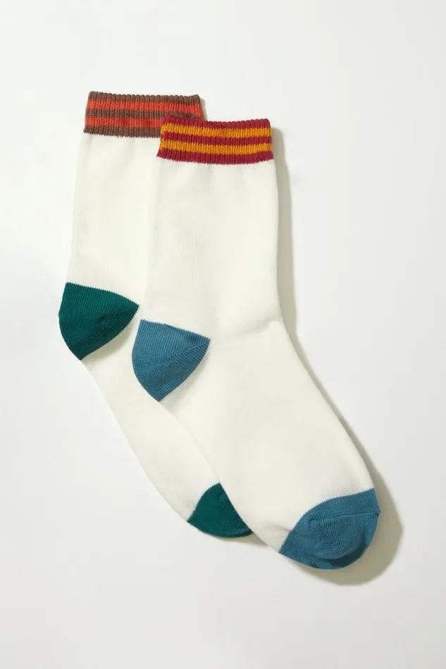Lucky Brand Lucky Varsity Crew Sock 2 Pk Natural Women Socks