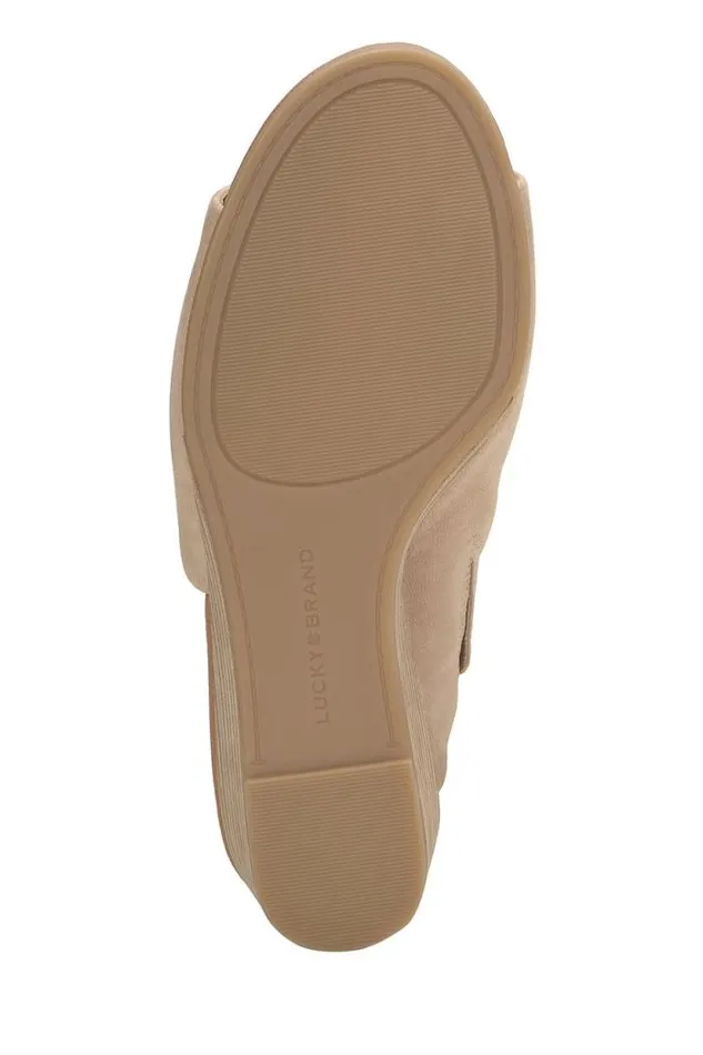 Lucky Brand Malenka Wedge Medium Beige Women Shoes