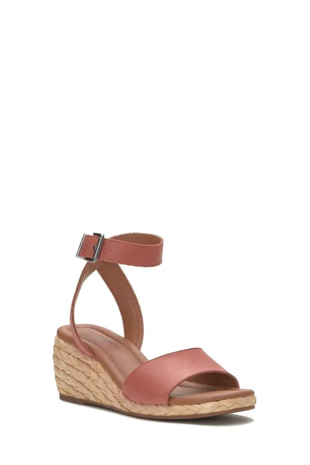 Lucky Brand Nalmo Espadrille Wedge Menium Light Red Women Shoes