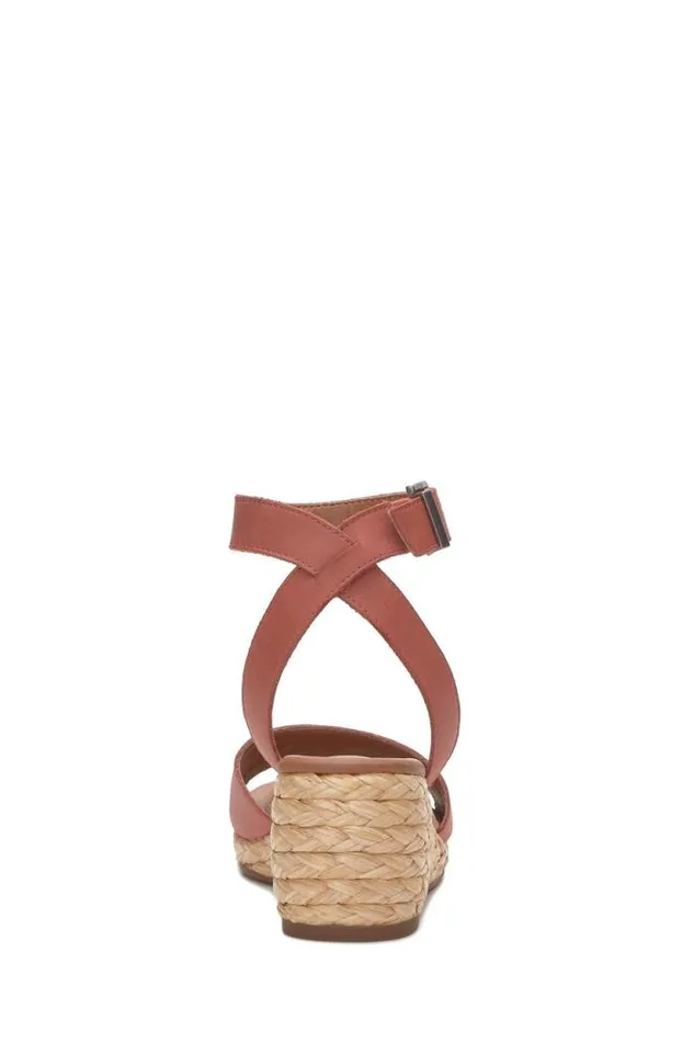 Lucky Brand Nalmo Espadrille Wedge Menium Light Red Women Shoes