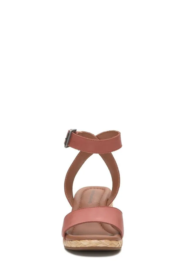 Lucky Brand Nalmo Espadrille Wedge Menium Light Red Women Shoes