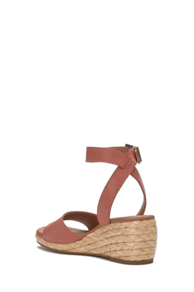 Lucky Brand Nalmo Espadrille Wedge Menium Light Red Women Shoes
