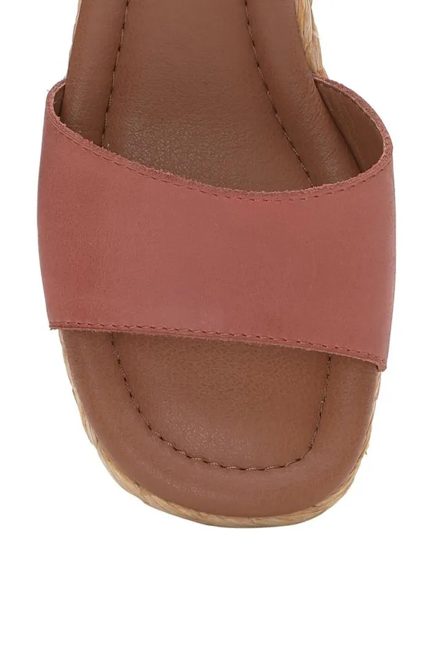 Lucky Brand Nalmo Espadrille Wedge Menium Light Red Women Shoes