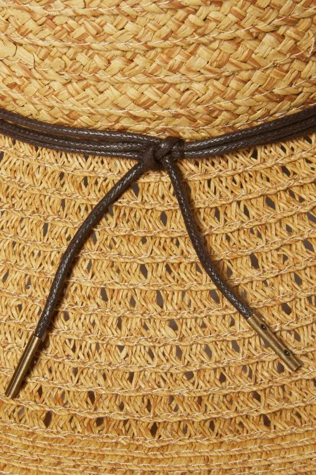Lucky Brand Open Weave Boater With Leather Tie Medium Brown Women Hats Lucky Brand Open Weave Boater With Leather Tie Medium Brown Women Hats