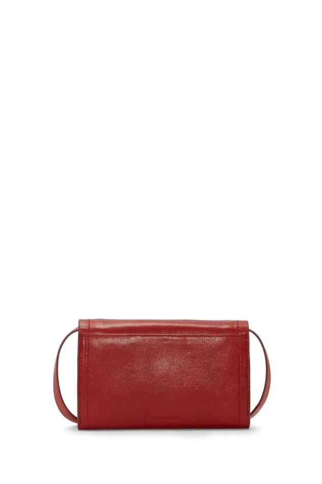 Lucky Brand Ruth Scalloped Crossbody Bag Dark Red Women Handbags