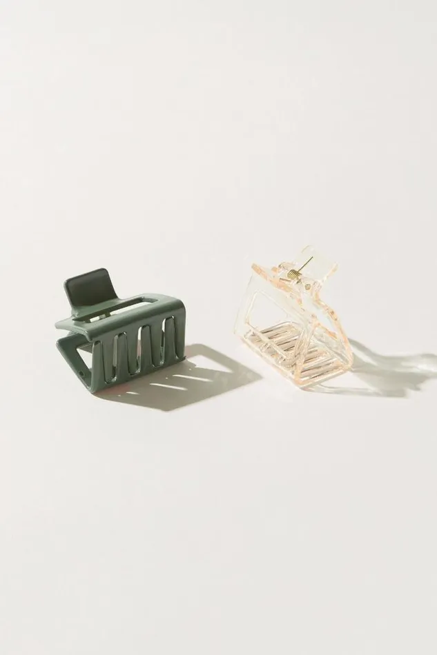 Lucky Brand Small Square Claw Set Multi Women Hair Accessories