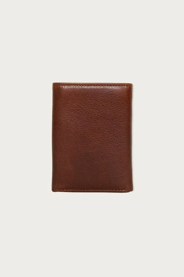 Lucky Brand Smooth Leather Trifold Wallet Dark Brown Men Bags and Wallets