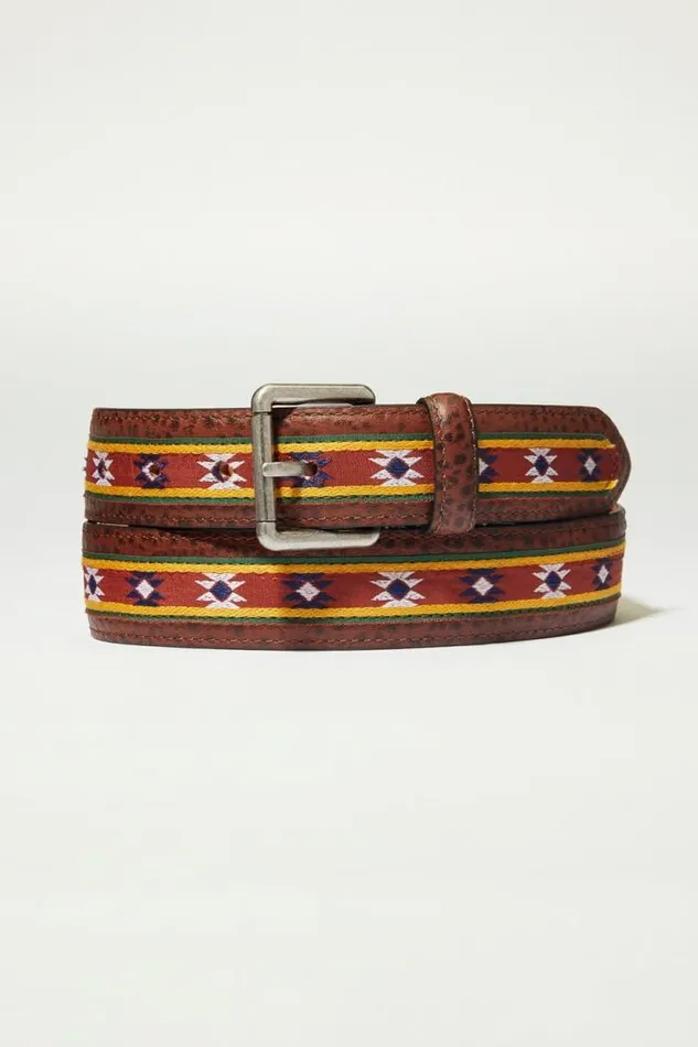 Lucky Brand Southwest Woven Belt Multi Men Belts