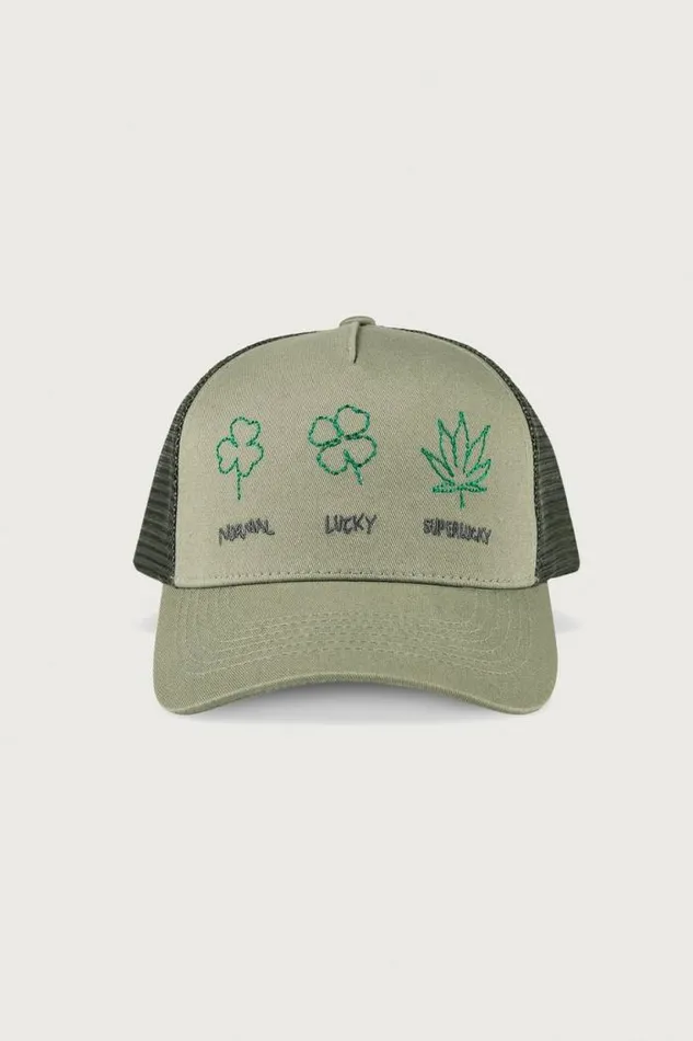 Lucky Brand Super Lucky Trucker Hat Bright Green Men Hats