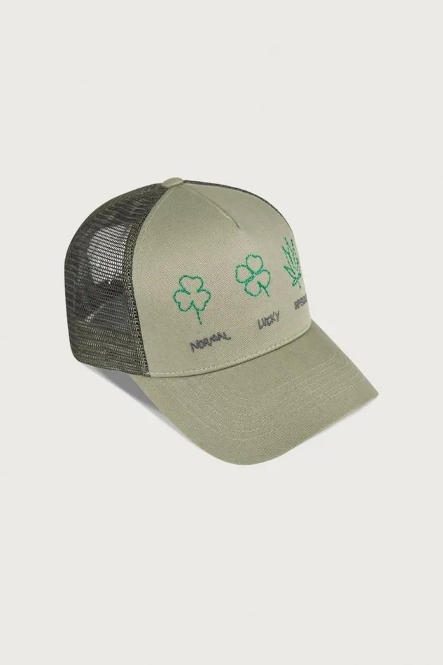 Lucky Brand Super Lucky Trucker Hat Bright Green Men Hats