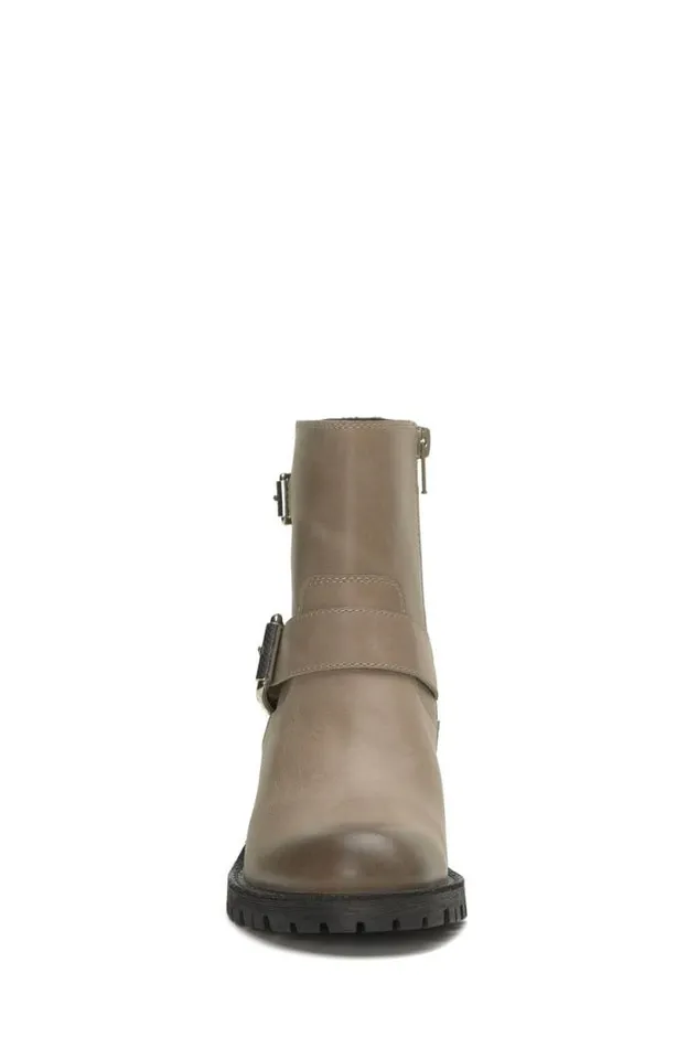 Lucky Brand Taini Biker Boot Medium Light Grey Women Shoes