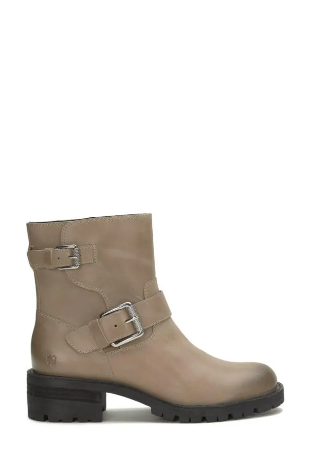 Lucky Brand Taini Biker Boot Medium Light Grey Women Shoes