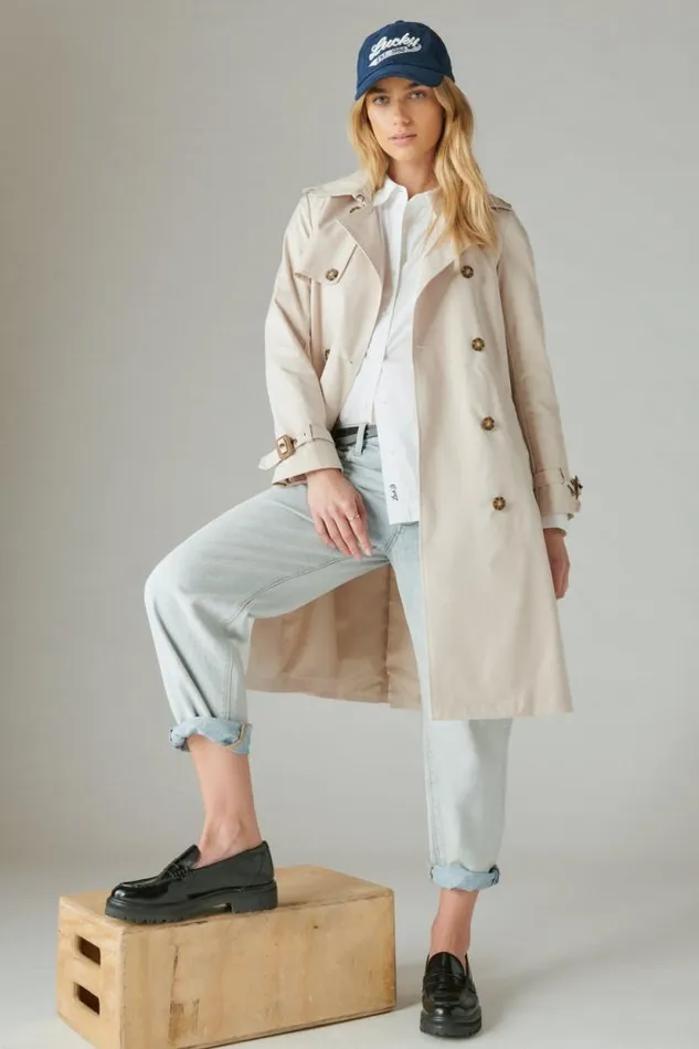 Lucky Brand The Oversized Poplin Button Down Bright White Women Blouses