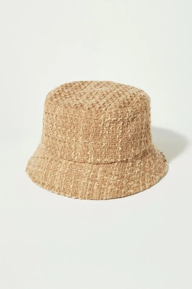 Lucky Brand Tweed Bucket Hat Medium Beige Women Hats Lucky Brand Tweed Bucket Hat Medium Beige Women Hats