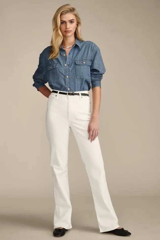 Lucky Brand Uni Boot Bright White Women Jeans