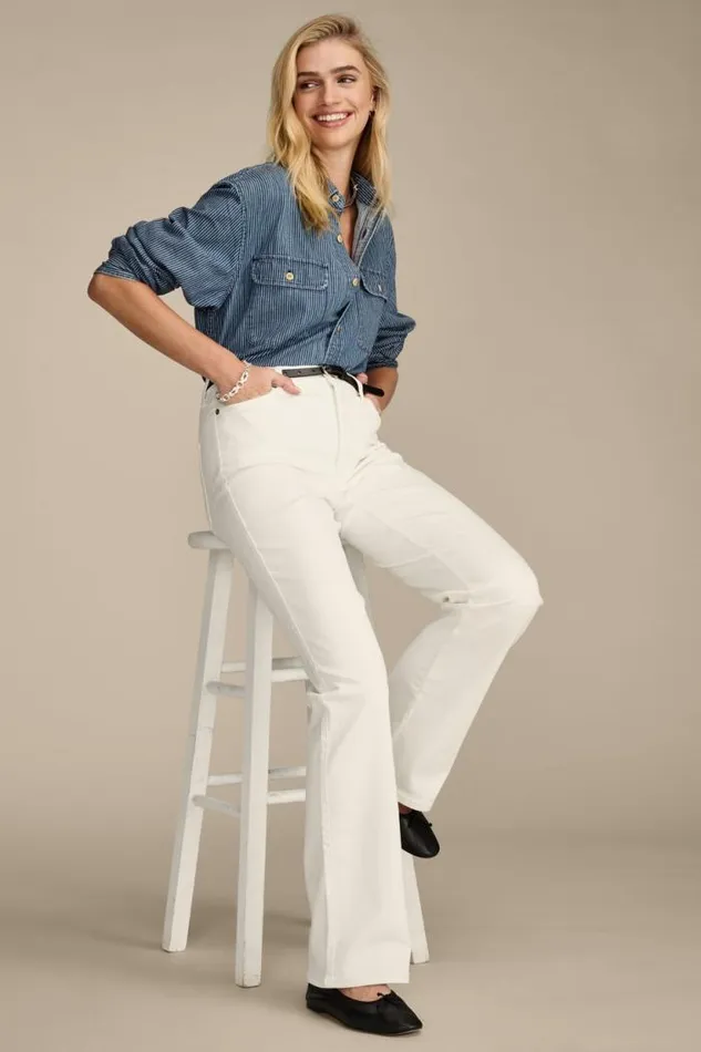 Lucky Brand Uni Boot Bright White Women Jeans