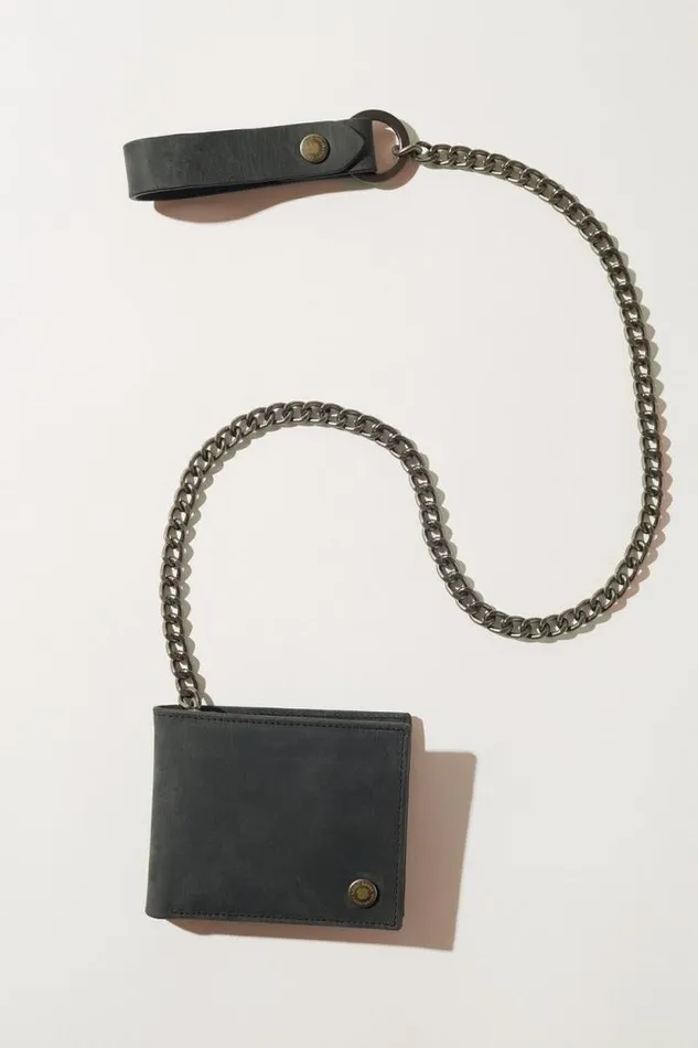Lucky Brand Wallet Chain Gift Set Black Men Bags and Wallets