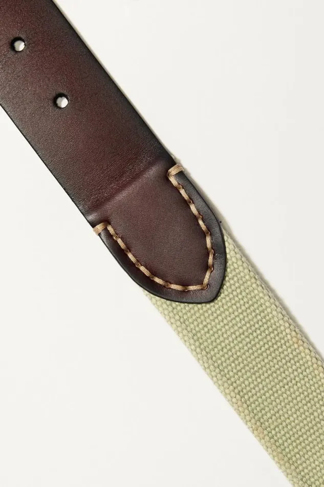 Lucky Brand Washed Webbed Belt Dusty Olive Men Belts Lucky Brand Washed Webbed Belt Dusty Olive Men Belts